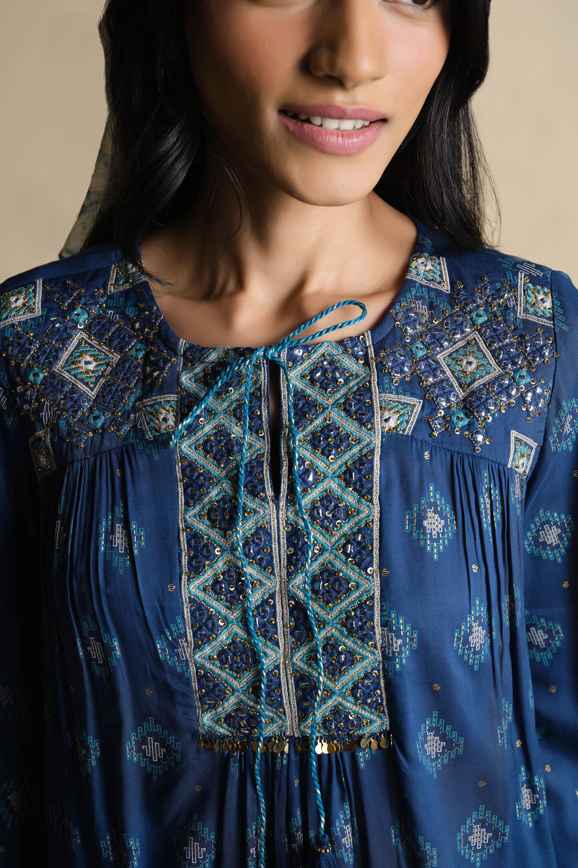 Neela Jadoo Top, Blue, image 7